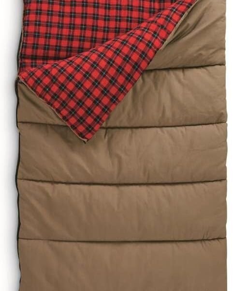 Sleeping Bag for Adults, Cold Weather, Winter, Hiking, Camping, Hunter, Canvas, -30 Degrees