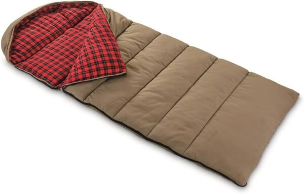 Sleeping Bag for Adults, Cold Weather, Winter, Hiking, Camping, Hunter, Canvas, -30 Degrees