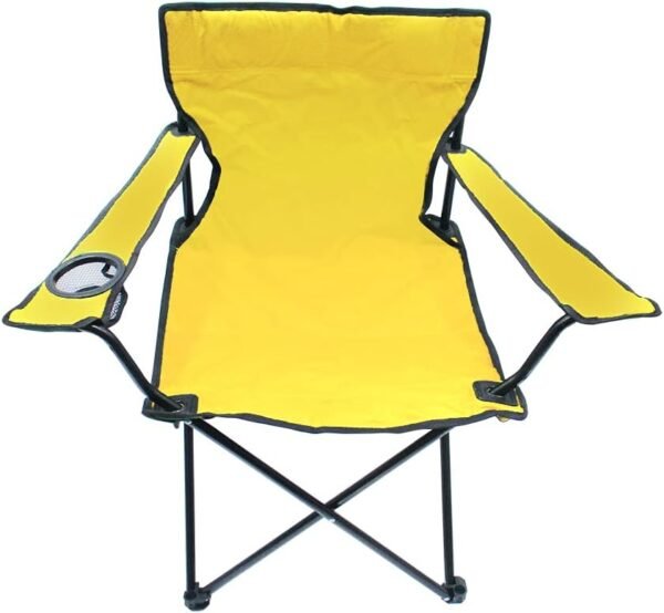 Folding Outdoor Beach Camp Chair, 18" L x 31" W x 32" H, Yellow