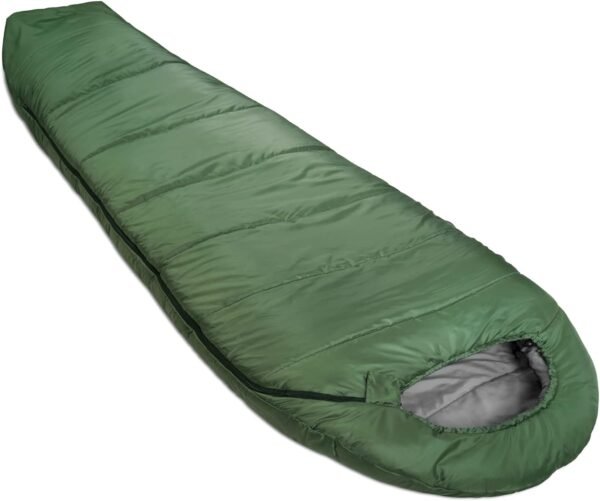 Cold Weather Mummy Sleeping Bag, Olive Green