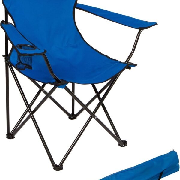Folding Outdoor Beach Camp Chair, 18" L x 31" W x 32" H, Blue