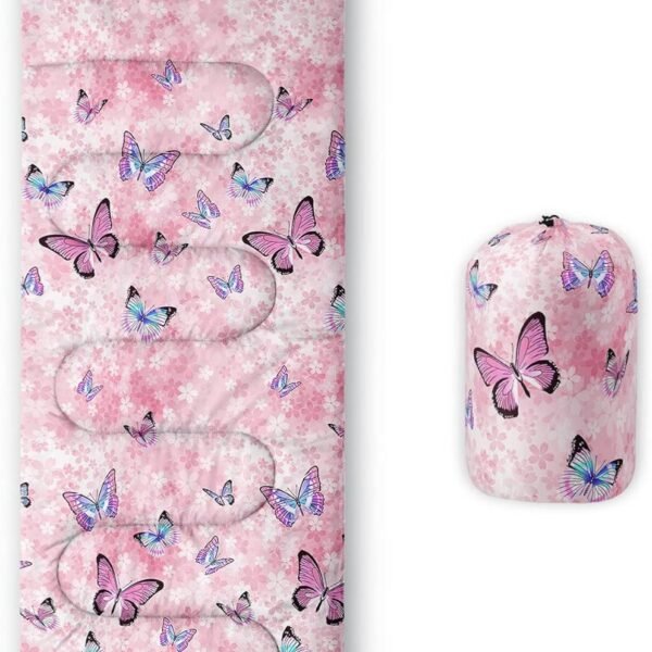 Kids Sleeping Bag for Boys Girls,Lightweight Warm Portable Outdoor Indoor-Waterproof Cold Weather Resistant Sleeping Bag for Camping Hiking