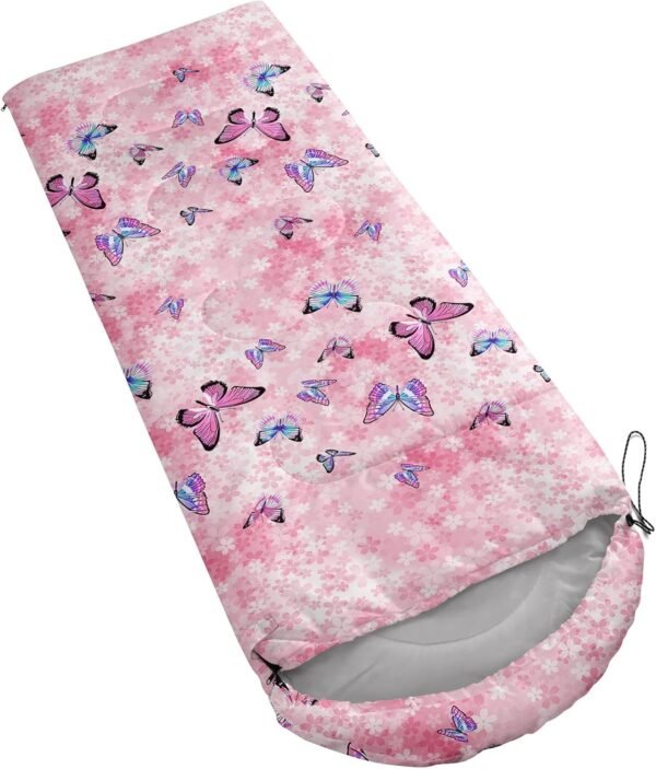 Kids Sleeping Bag for Boys Girls,Lightweight Warm Portable Outdoor Indoor-Waterproof Cold Weather Resistant Sleeping Bag for Camping Hiking