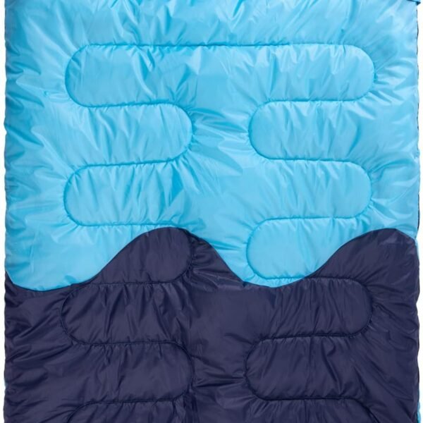 Sleeping Bag - Double Camping Sleeping Bags 2 Person for Adults Kids Boys Girls for Hiking Backpacking - Warm Cold Weather Lightweight Portable with Compression Bag for Indoors Outdoors Activities