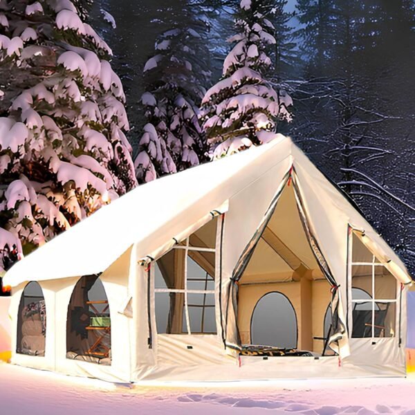 Inflatable Camping Tent, Flagship Waterproof Glamping Tent 5 MINS Instant Setup Blow Up Tents, Bathtub-Style Base Air Tents